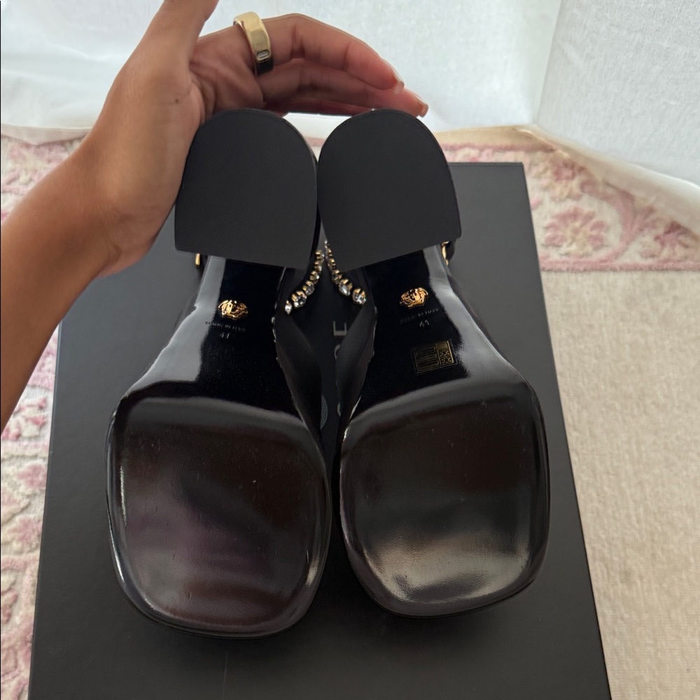 Versace Satin Medusa Aevitas Heels - Picture 7 of 8